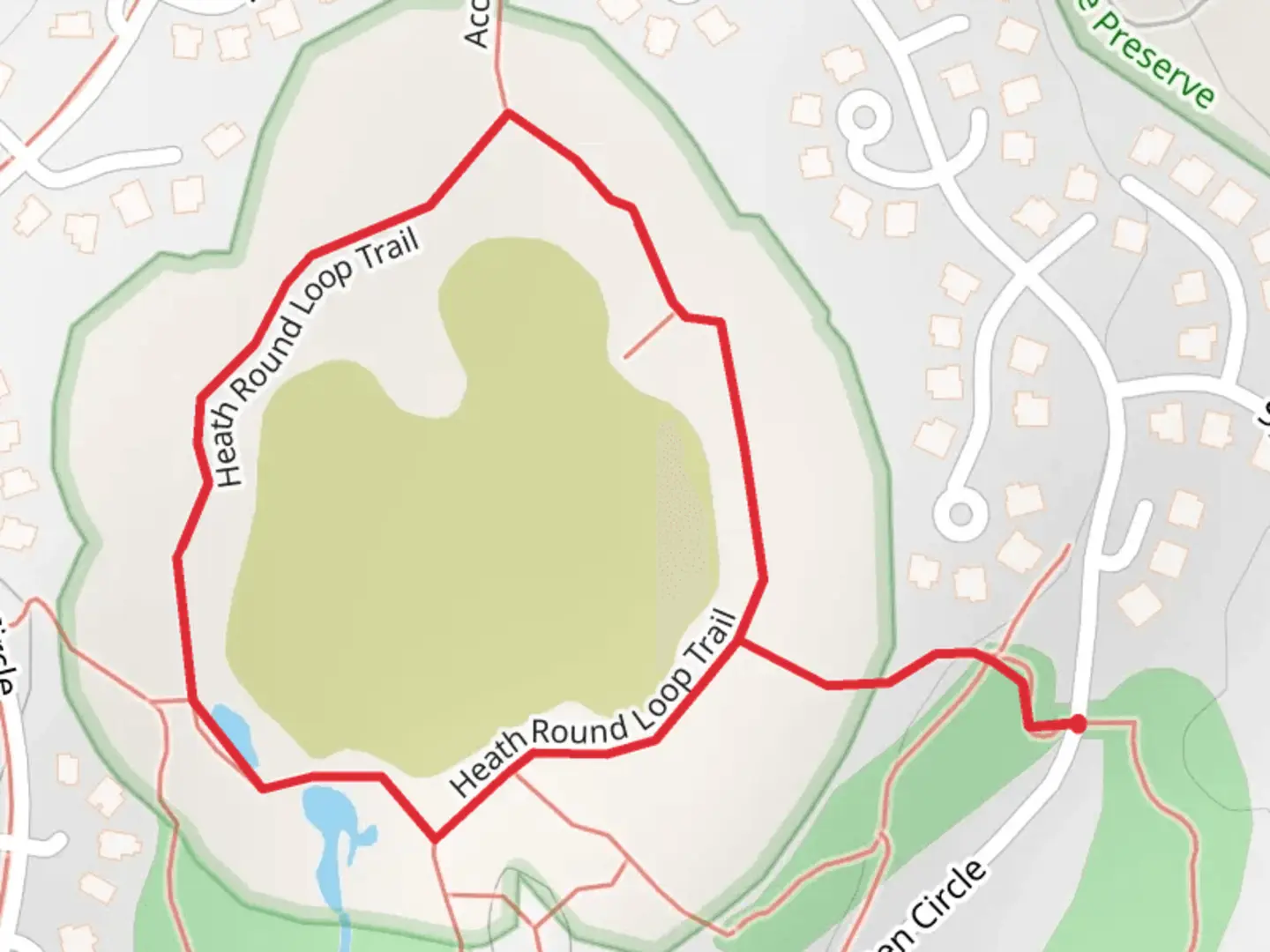 An image depicting the trail Heath Round Loop Trail and its surrounding area.