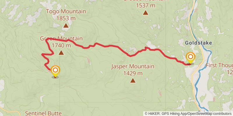 Pacific Northwest Trail stage 81 Map