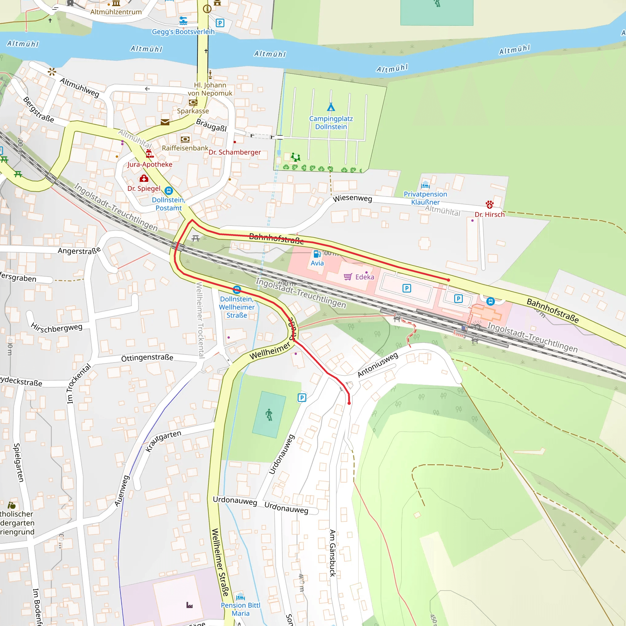 Wellheimer Straße Walk mobile static map