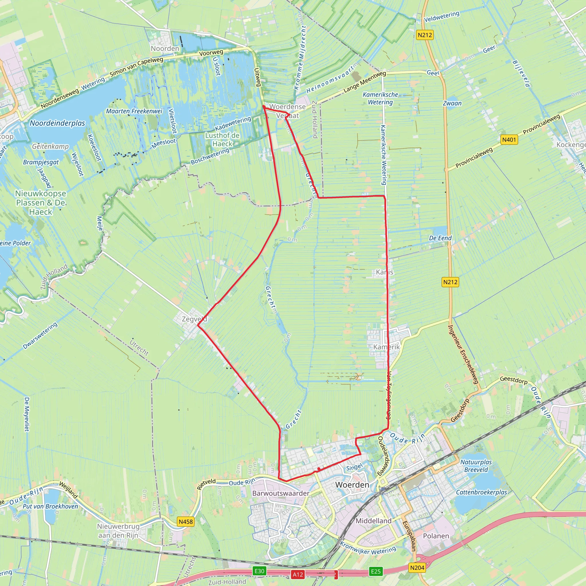 Miland Weg and Houtkade Loop mobile static map