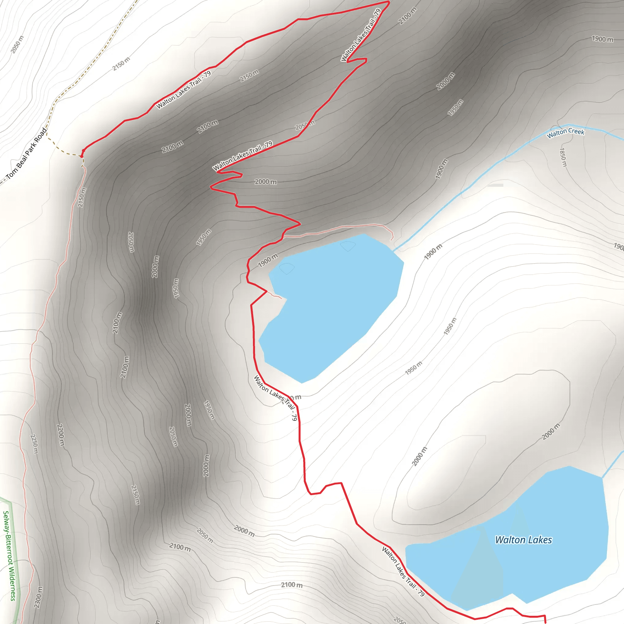 Walton Lakes Trail mobile static map
