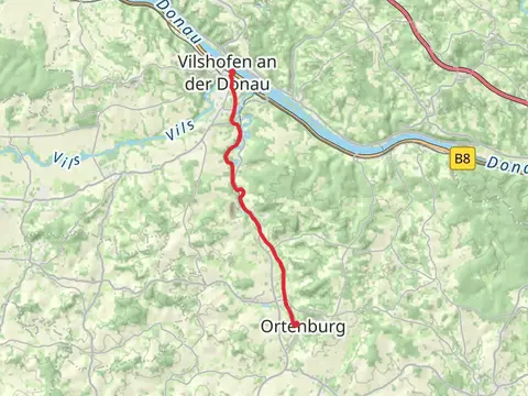 Vilshofen sn der Donau to Ortenburg via Wolfach