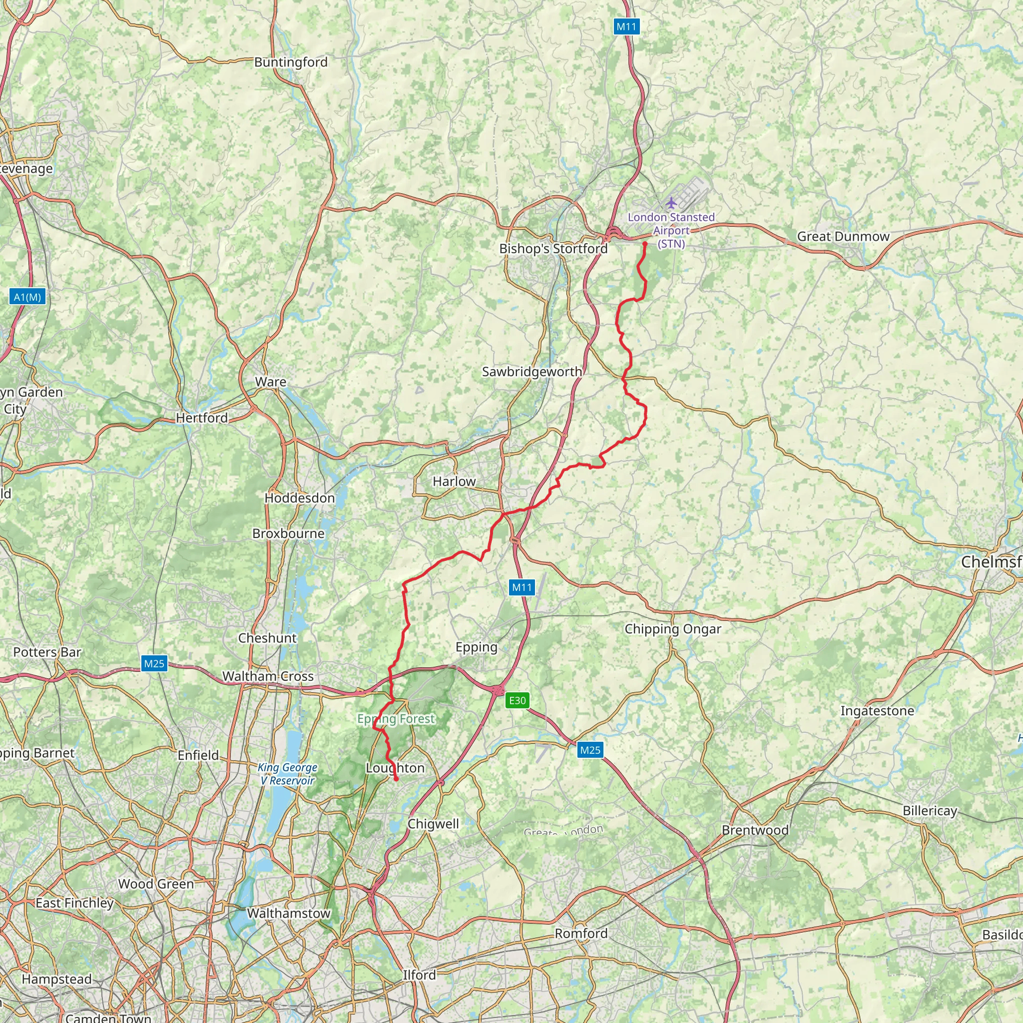 Forest Way - Essex mobile static map