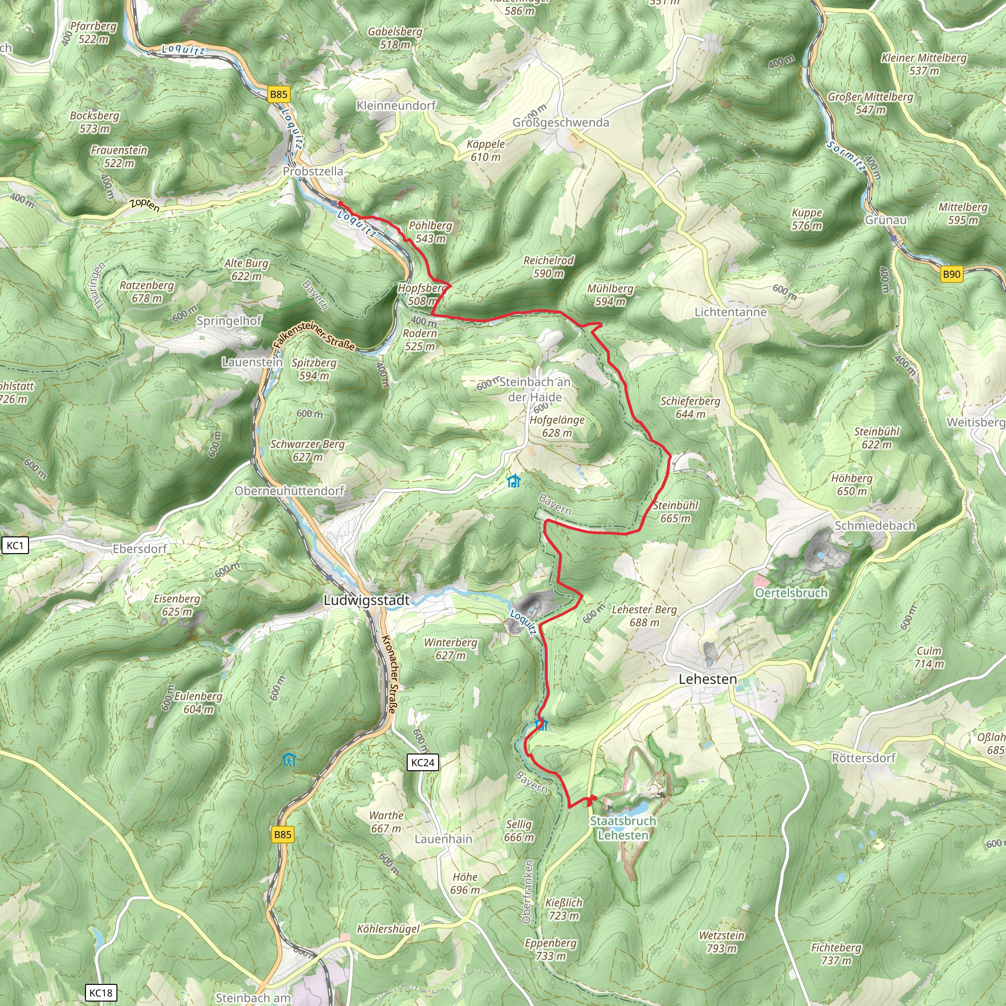 Agentenschleuse via Kolonnenweg mobile static map