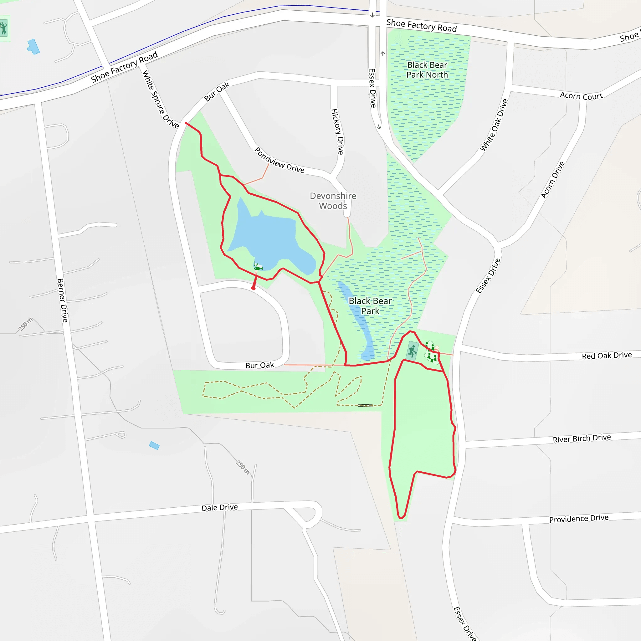 Black Bear Park Loop mobile static map