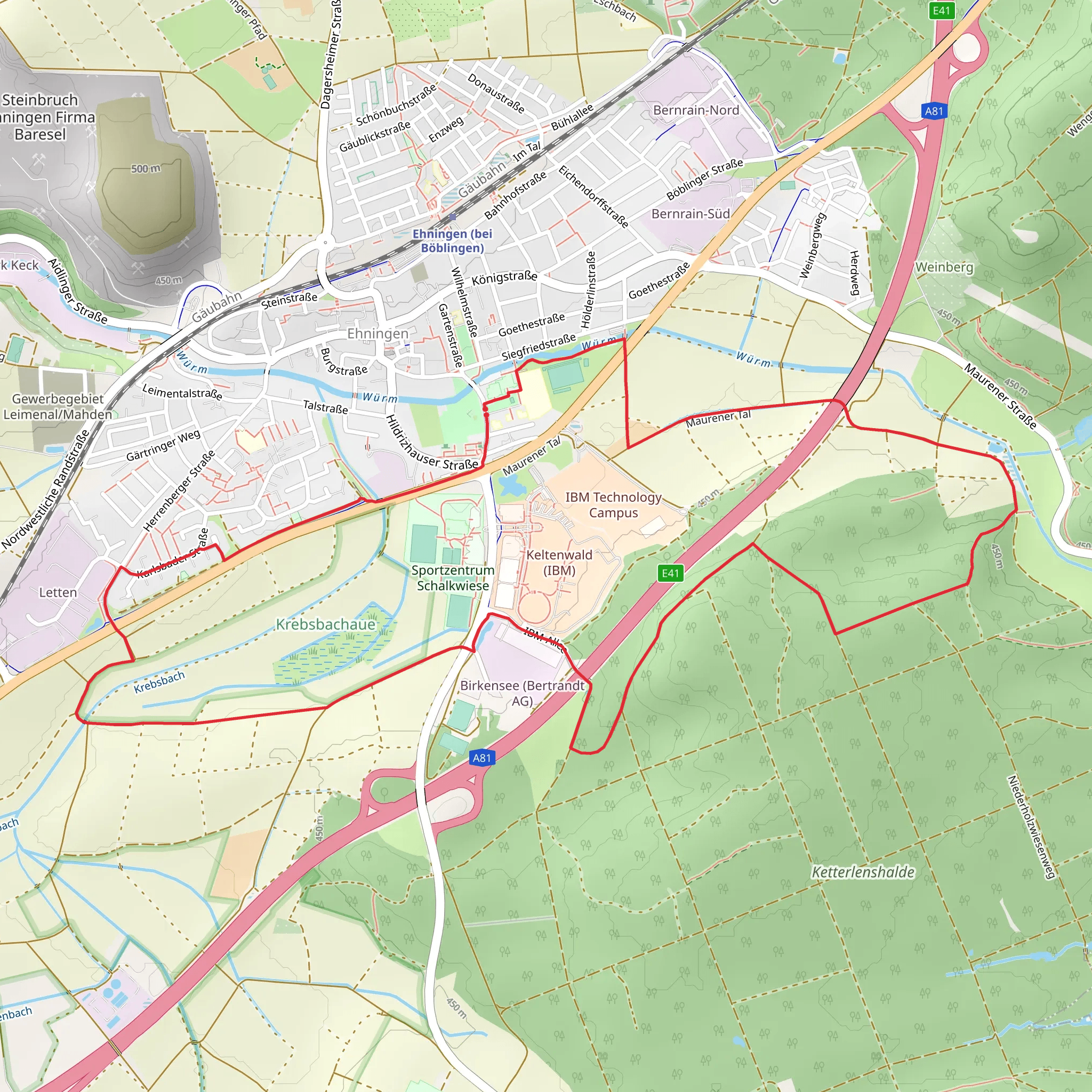 Maurener Tal Loop mobile static map