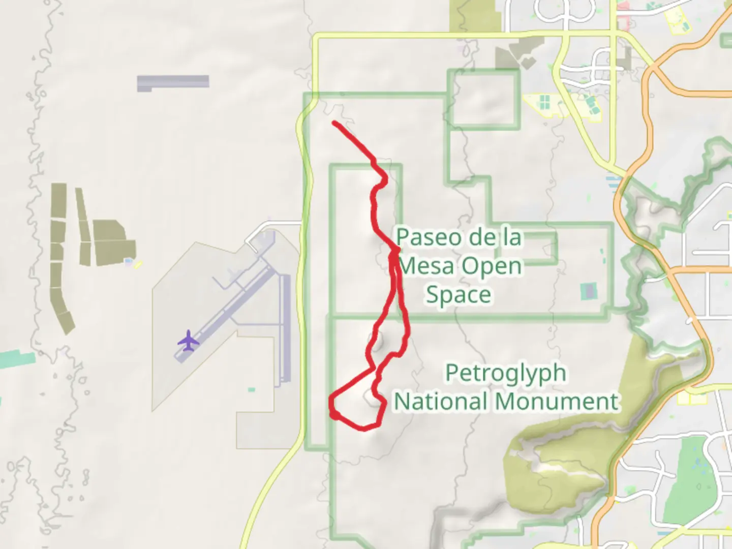 An image depicting the trail Vulcan and Black Loop and its surrounding area.