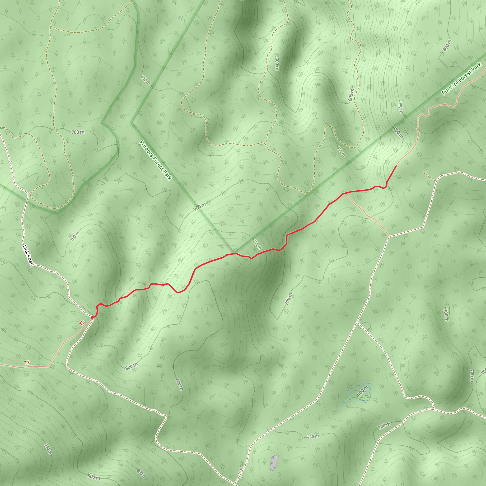 Centre of the North Island Walk mobile static map
