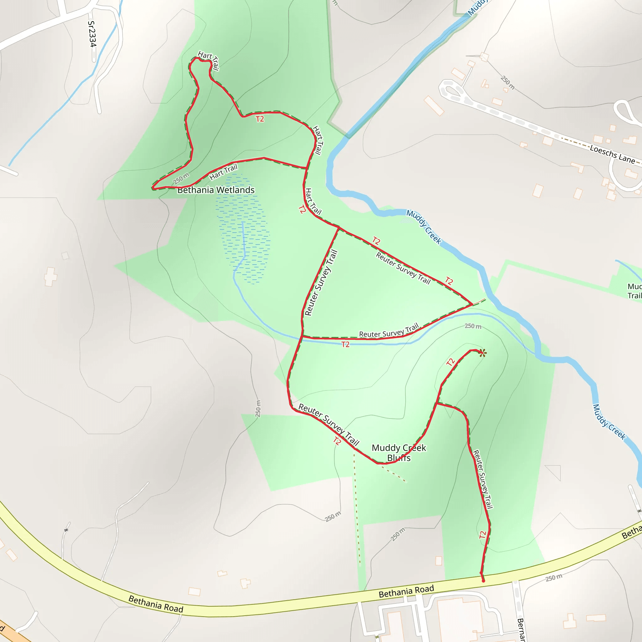 Reuter Survey and Hart Loop Trail mobile static map