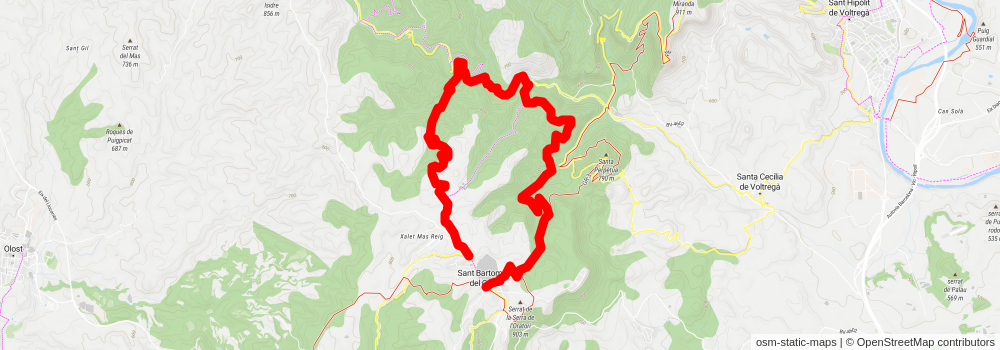 Per les Rieres de Sant Bartomeu del Grau PR C 223 stage 2 Map