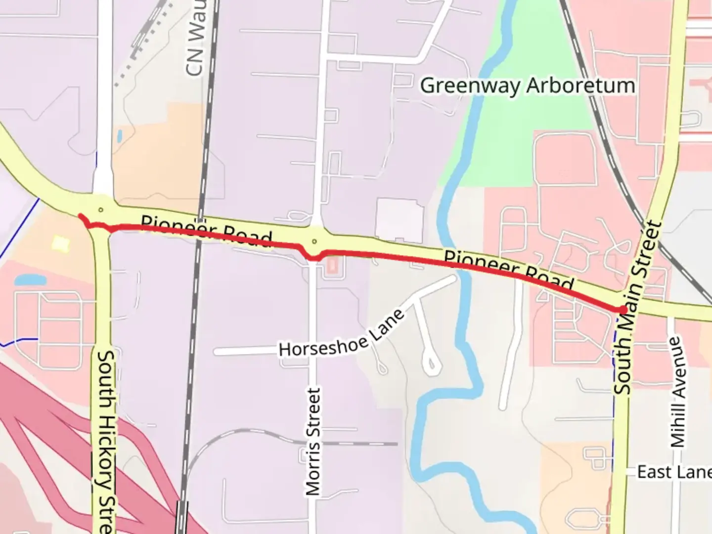 An image depicting the trail Pioneer Trail and its surrounding area.