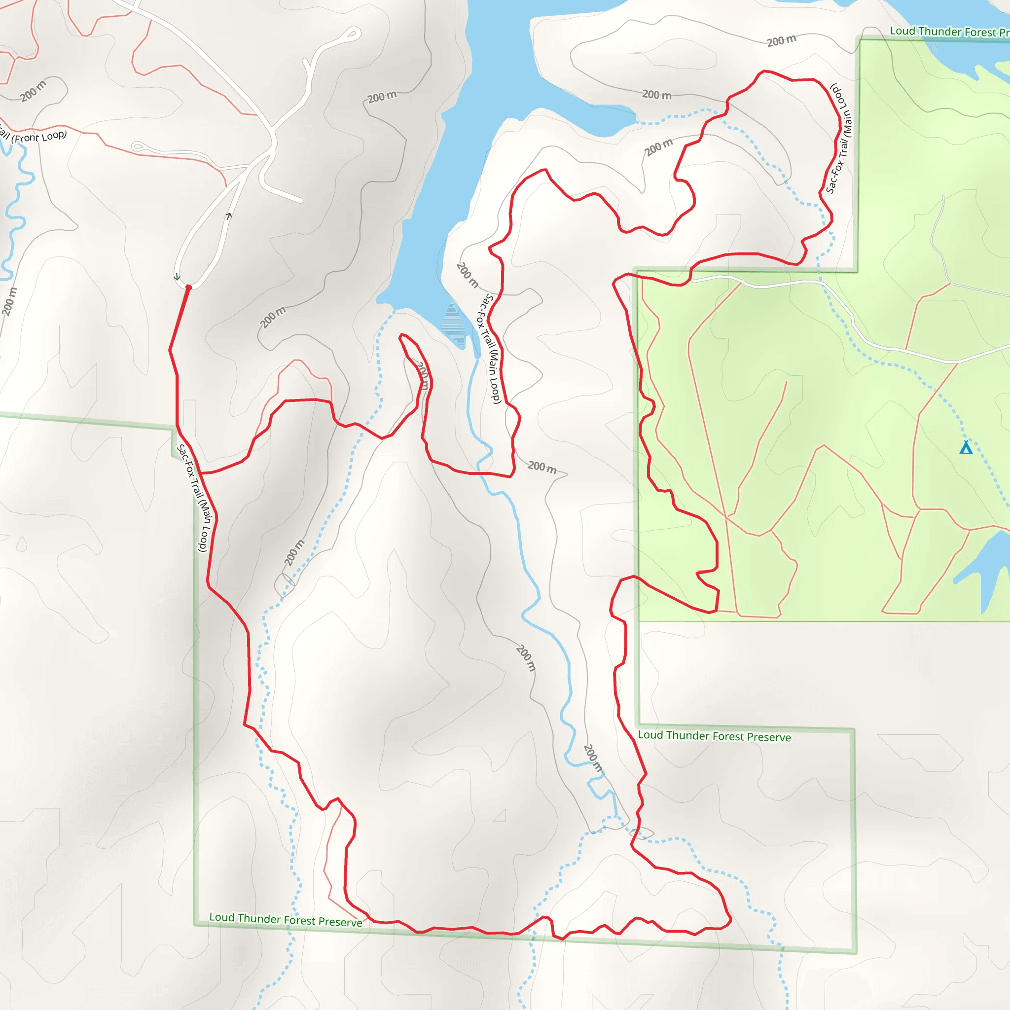 Sac-Fox Trail - Main Loop mobile static map