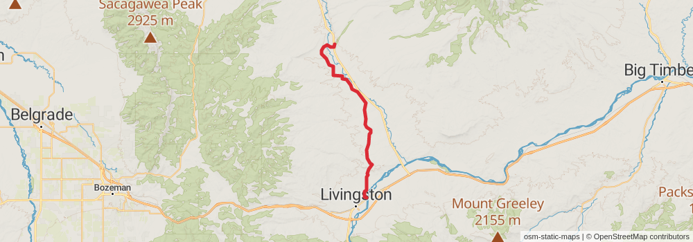 American Perimeter Trail - Rocky Mountains Primary stage 66 Map