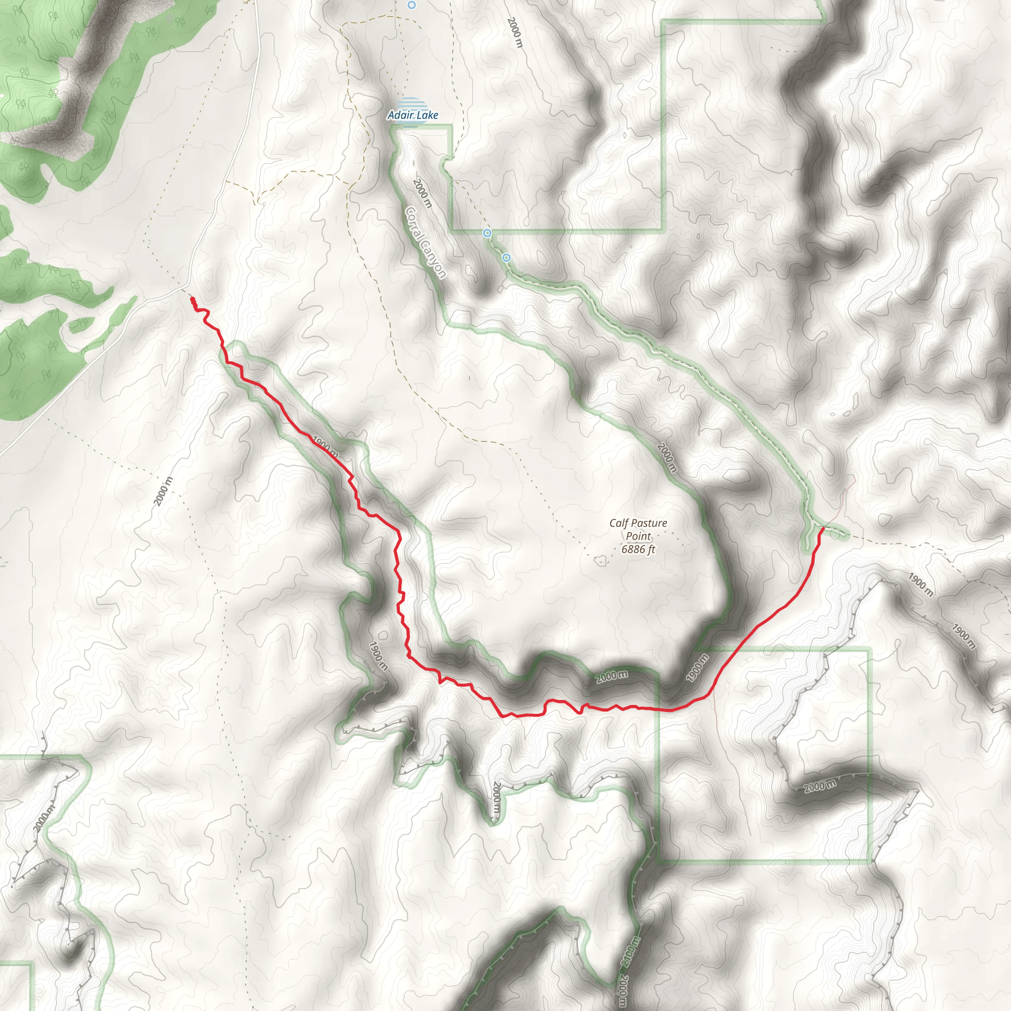 Lick Wash and Park Wash mobile static map