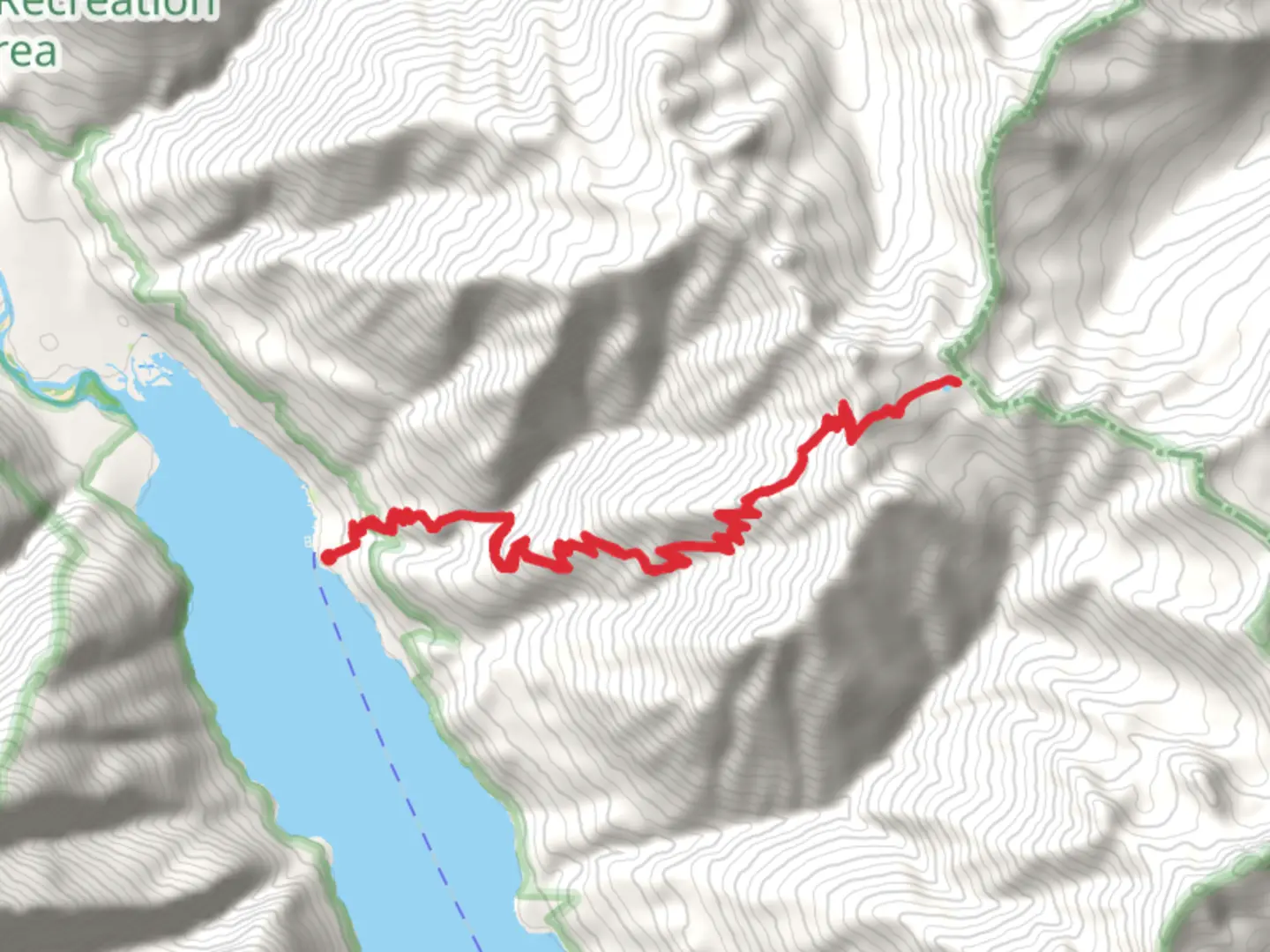 An image depicting the trail Lake Juanita and Purple Pass via Purple Creek Trail and its surrounding area.