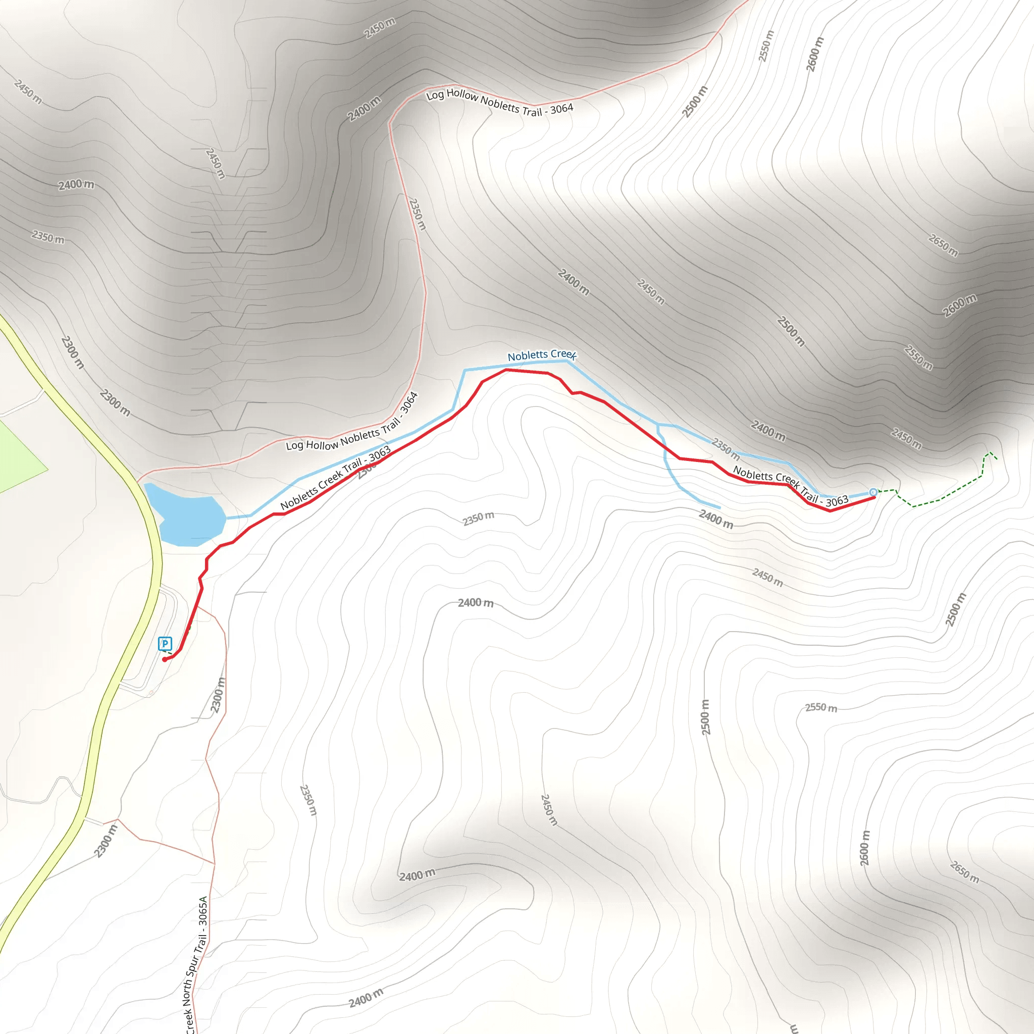 Nobletts Creek Trail mobile static map