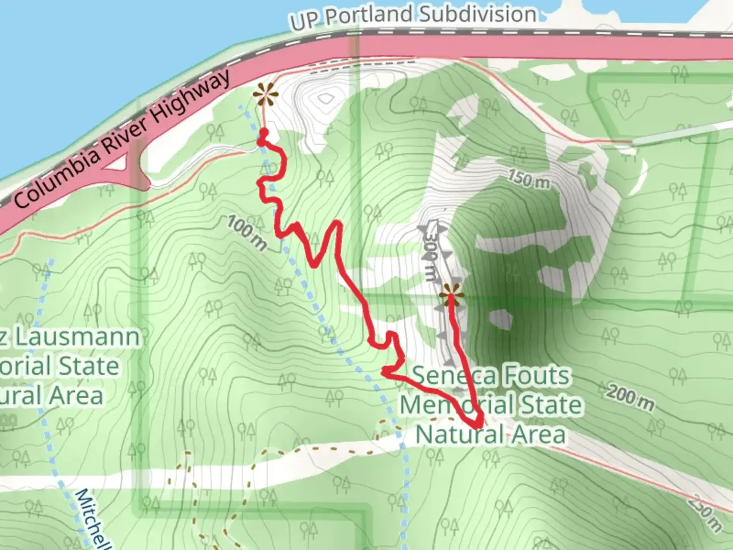 An image depicting the trail Mitchell Point and its surrounding area.
