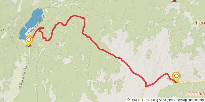 Ultra Pedestrian North Loop stage 222 Map
