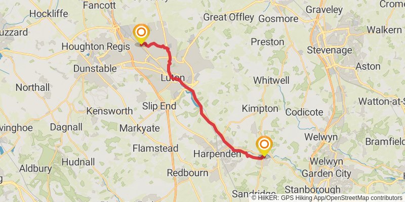 Lea Valley Walk stage 4 Map