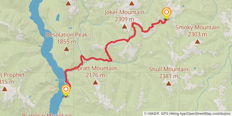Pacific Northwest Trail alt 3 Map