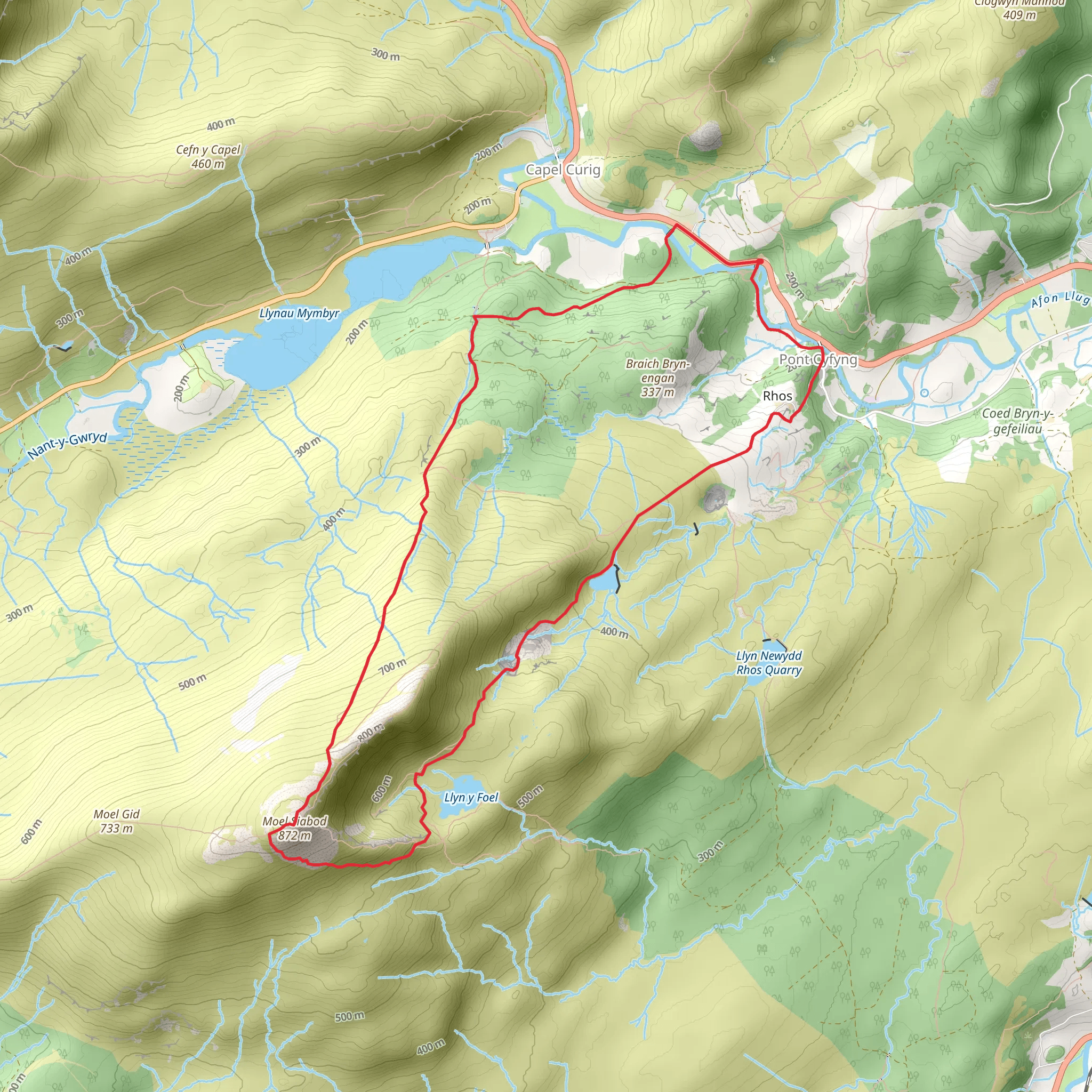 Moel Siabod mobile static map