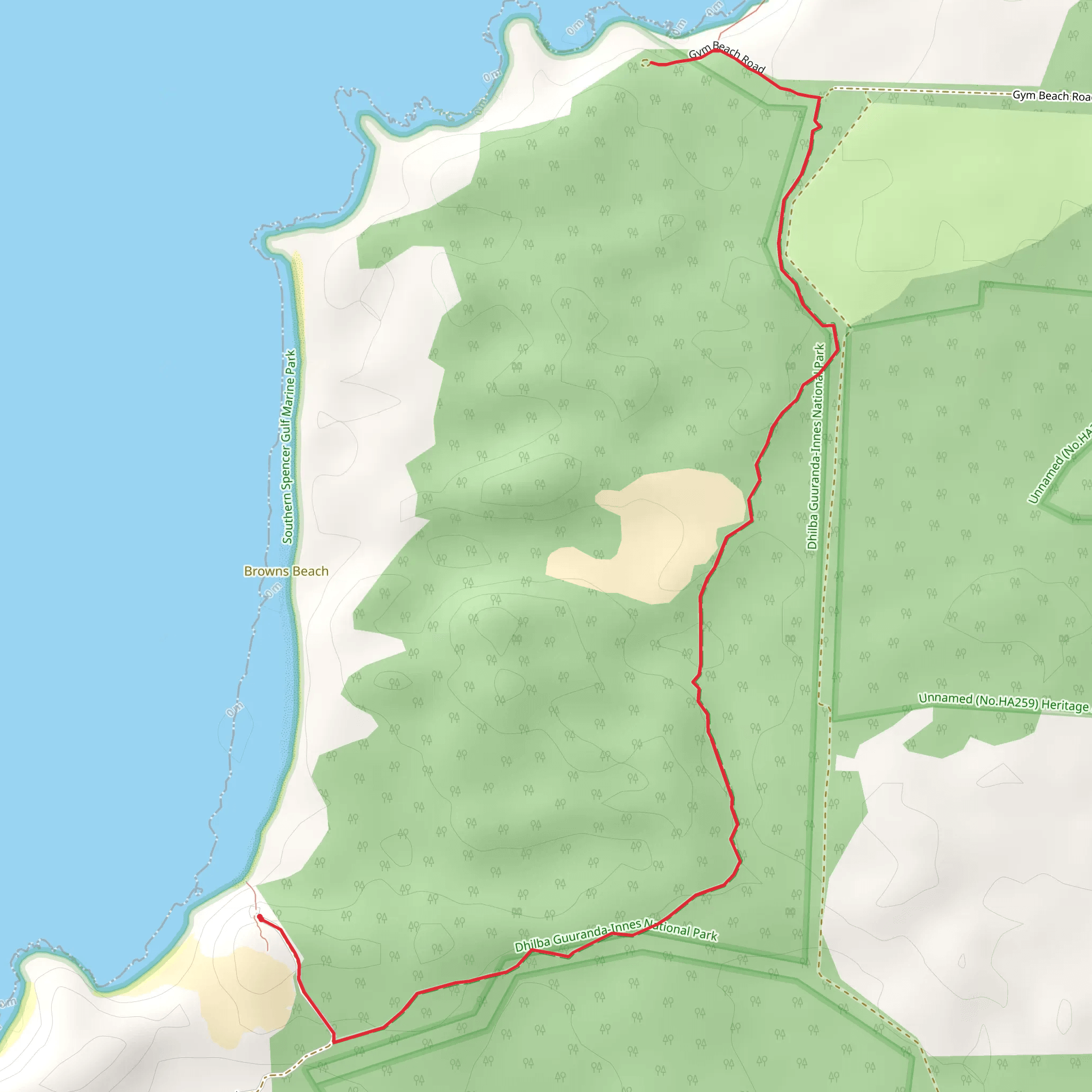 Gym Beach Track mobile static map