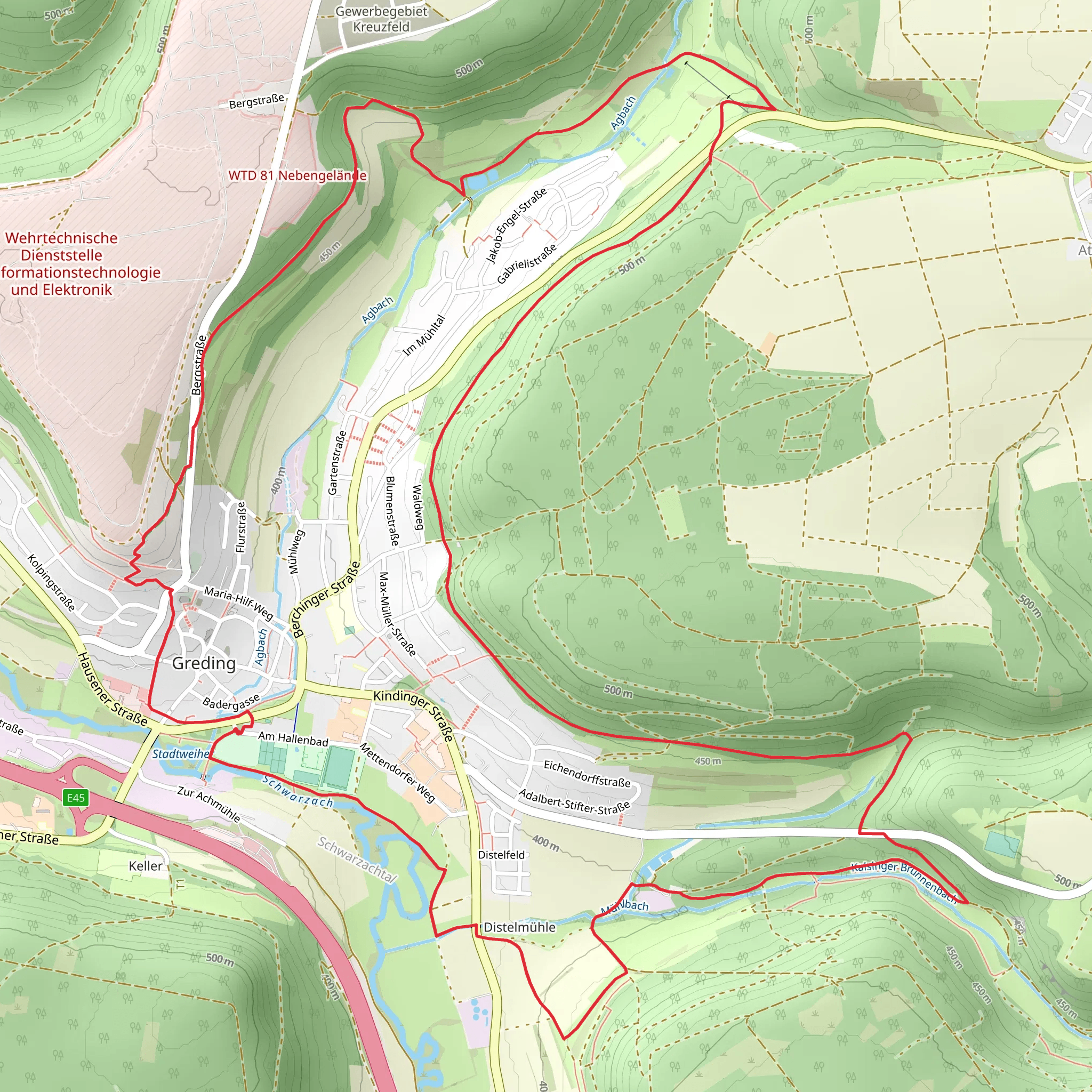 Greding 10 Loop mobile static map
