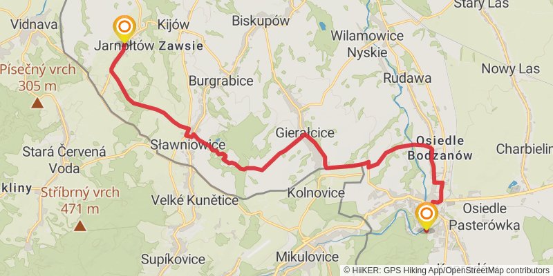 Main Sudety Trail stage 23 Map