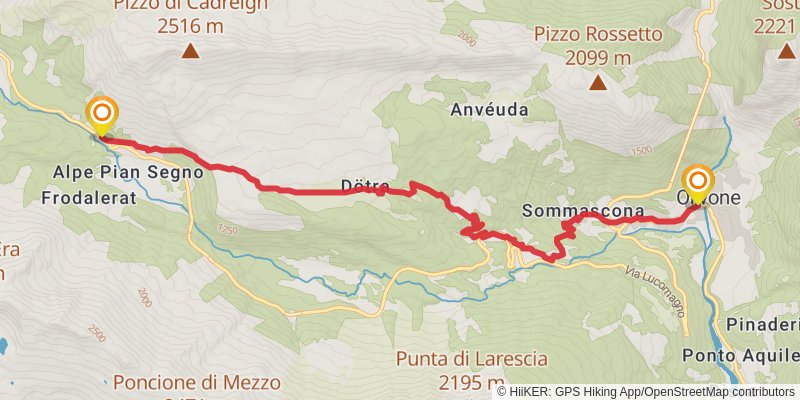 Alpenpässe-Weg stage 6 Map