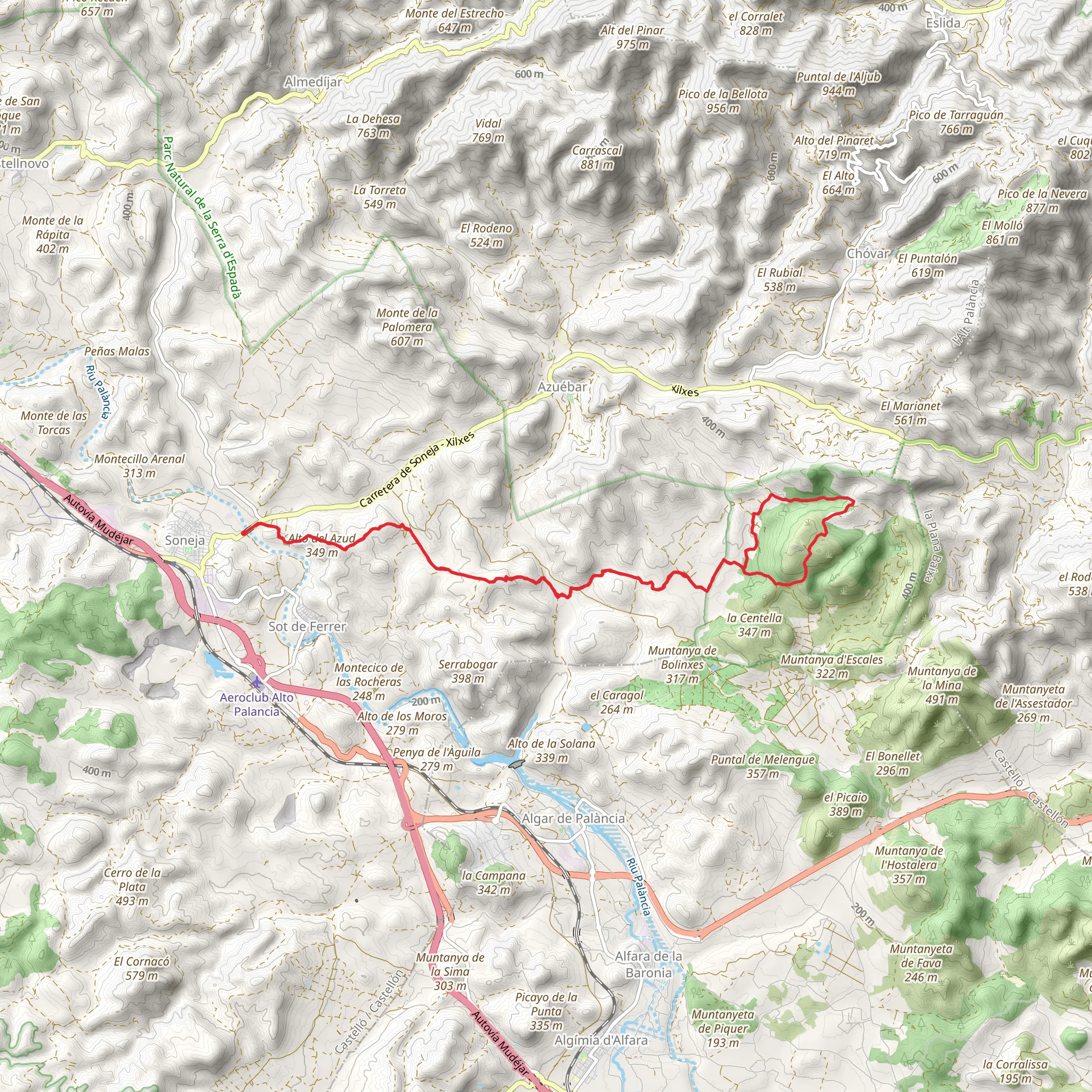 Soneja - La Dehesa PR CV 320 mobile static map