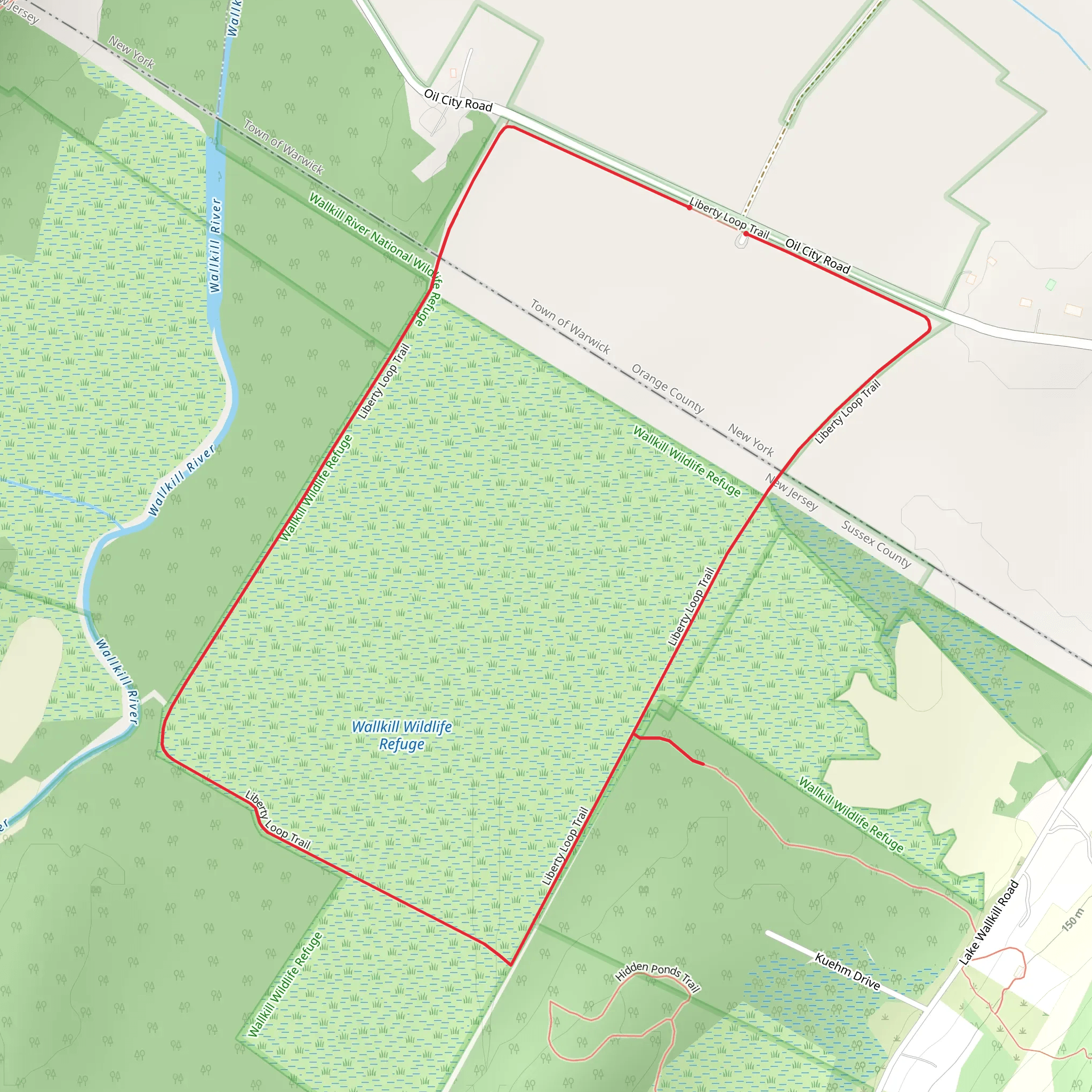 Liberty Loop Trail mobile static map