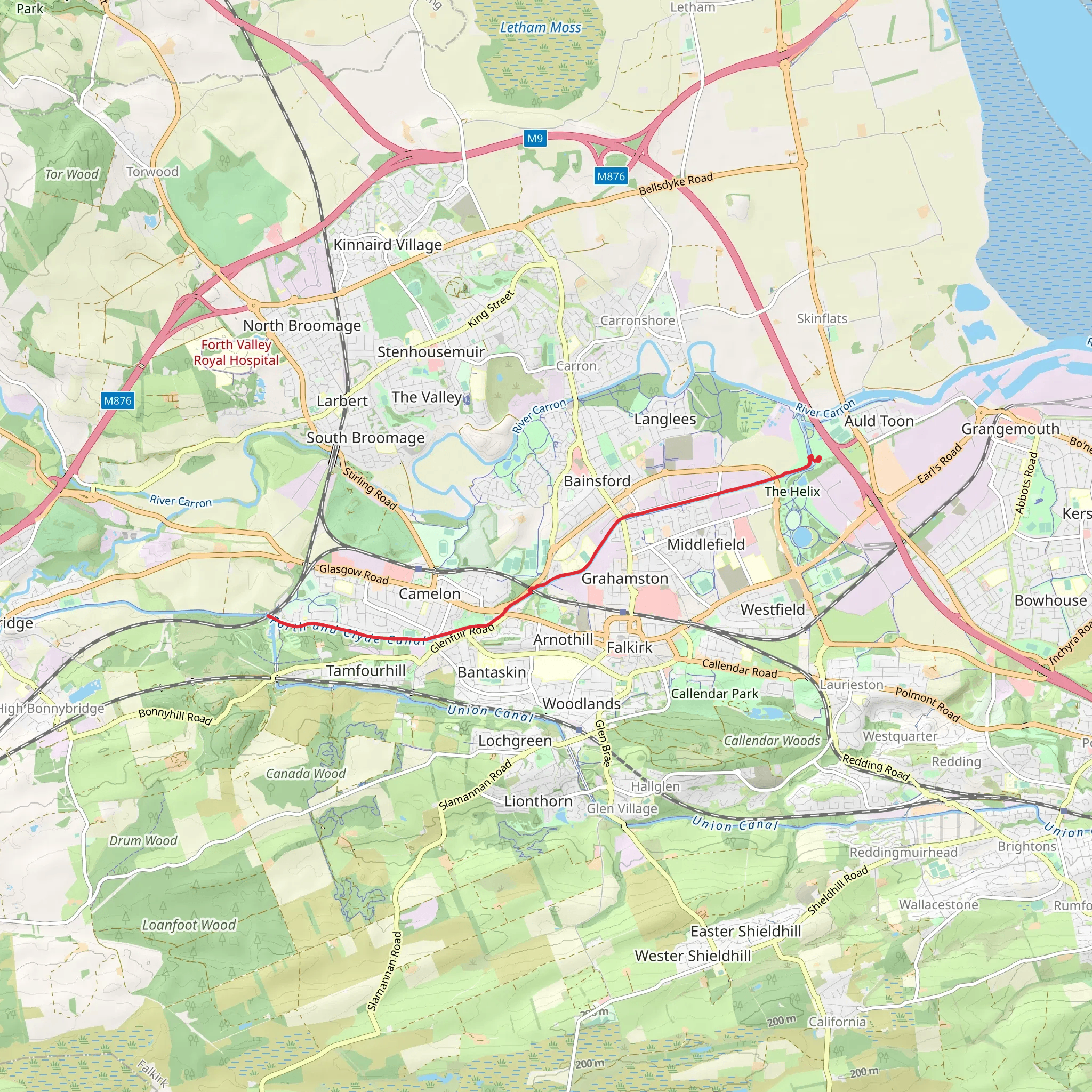 The Falkirk Wheel and The Kelpies mobile static map