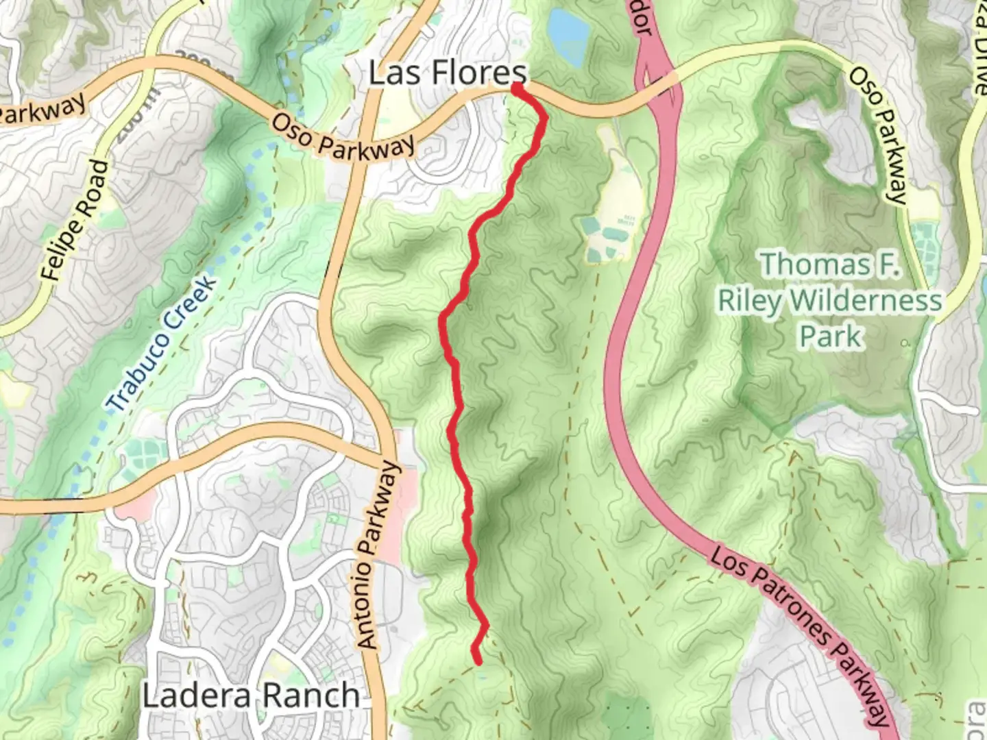 An image depicting the trail Ladera Ranch Trails and its surrounding area.