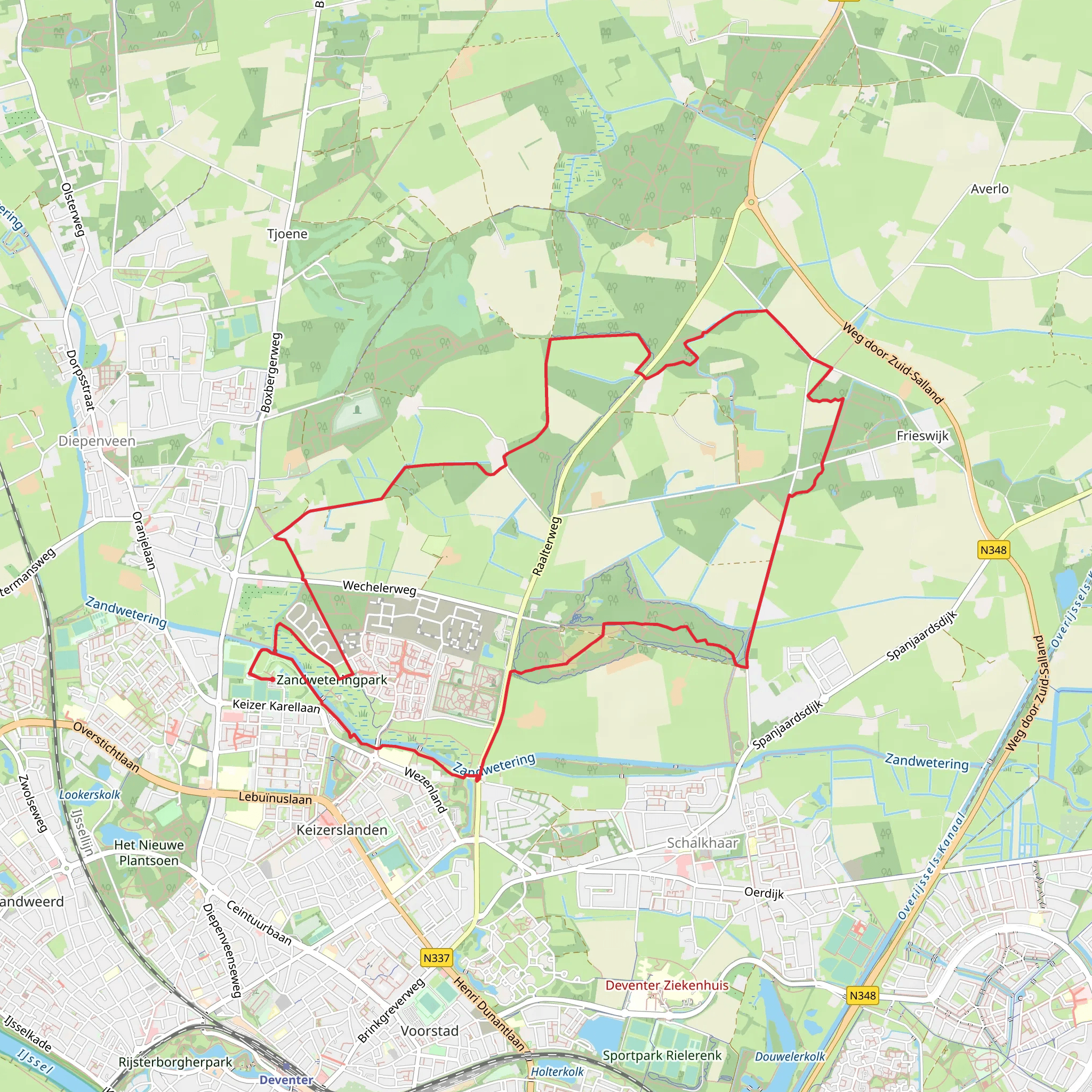 Sallandpad and Blauwe Paaltjes Loop mobile static map
