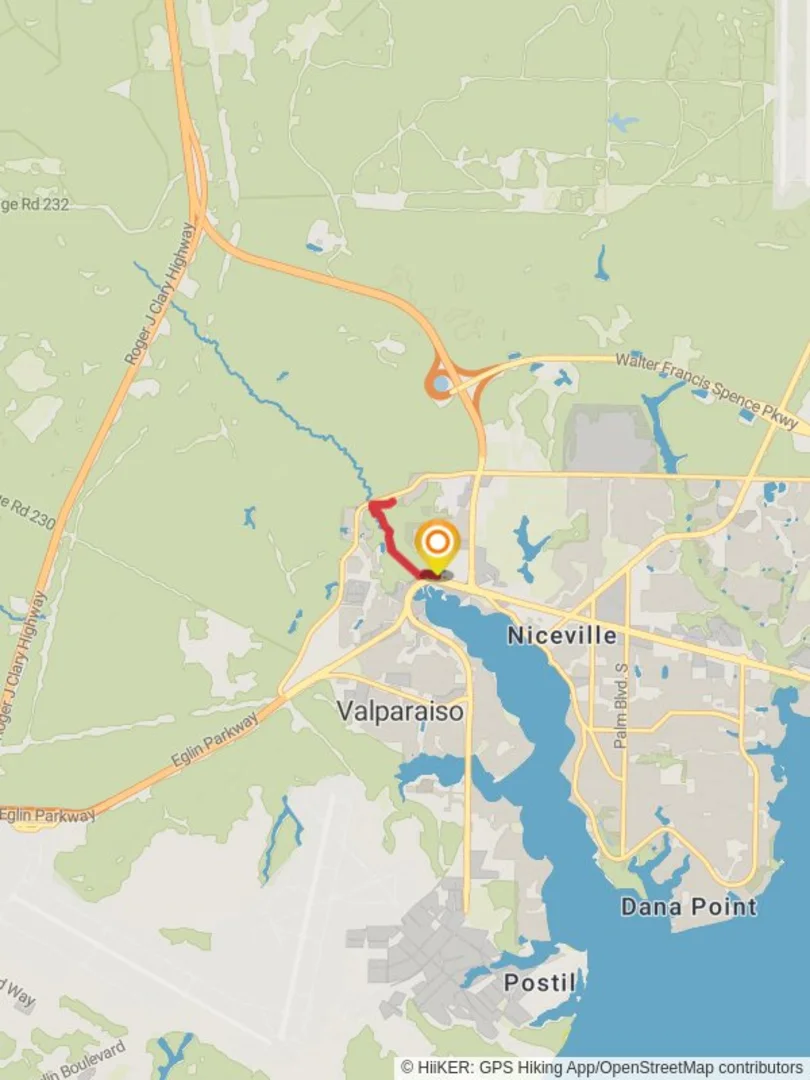 An image depicting the trail Turkey Creek Park and its surrounding area.