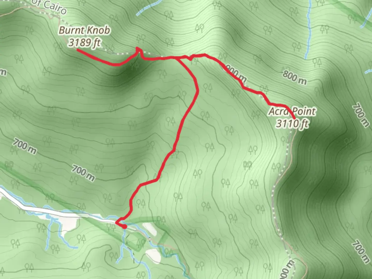 An image depicting the trail Burnt Knob and Acra Point via Black Dome Range Trail and its surrounding area.