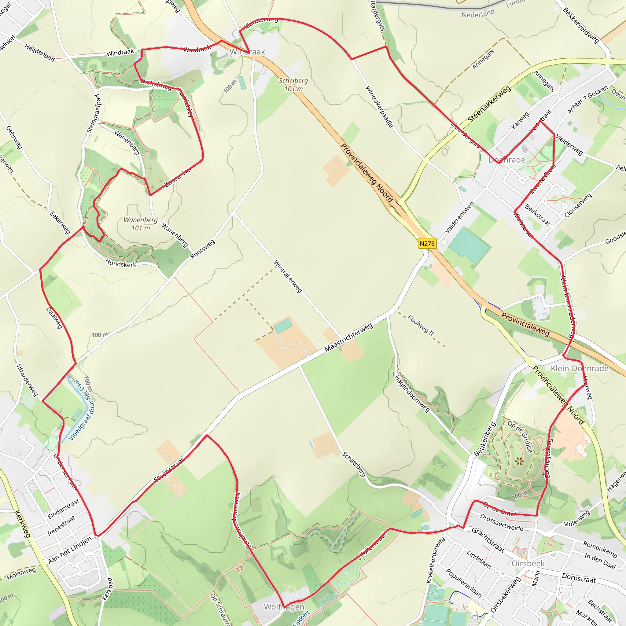 Wanenberg and Oirsbeek Loop mobile static map