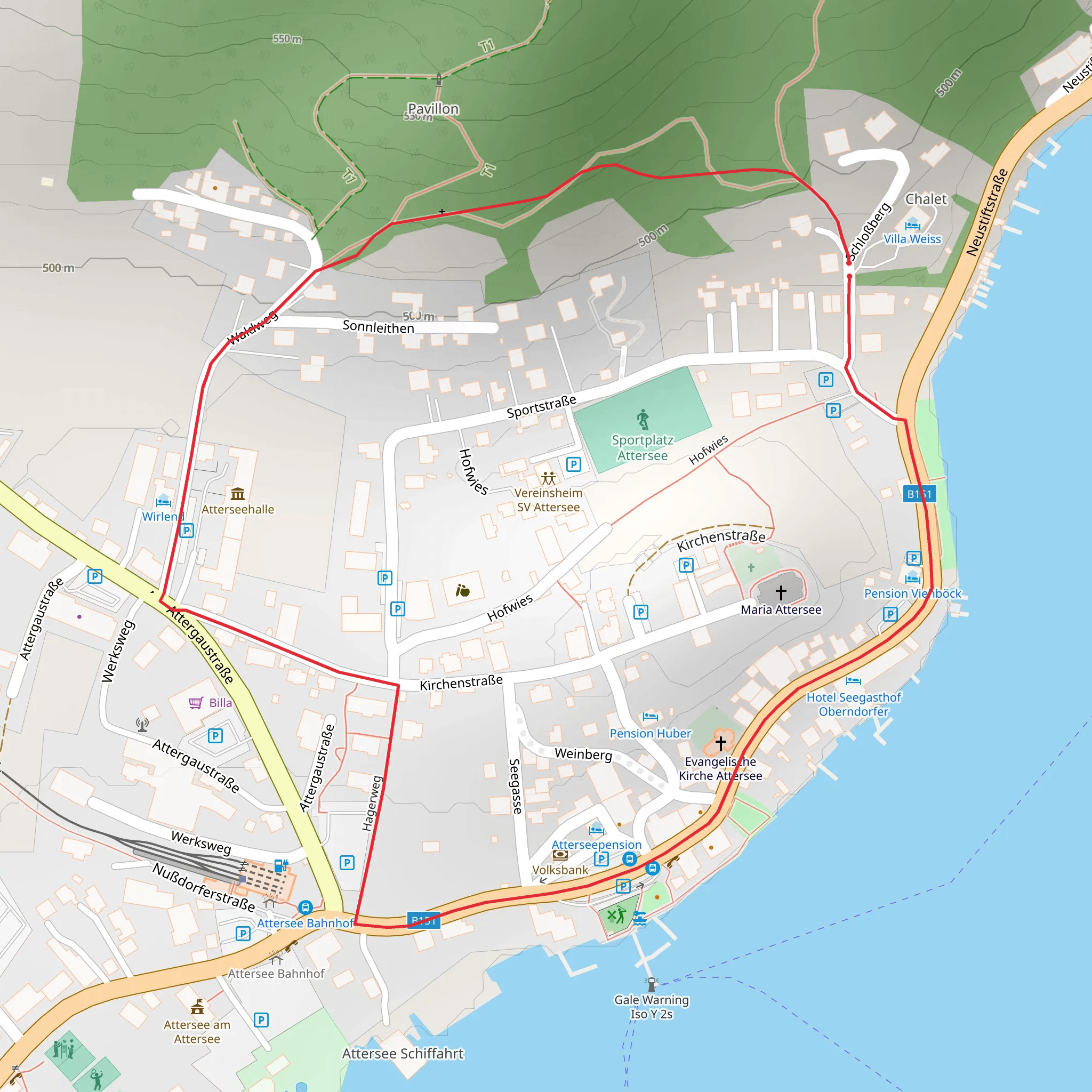 Sonnleithen Hike mobile static map