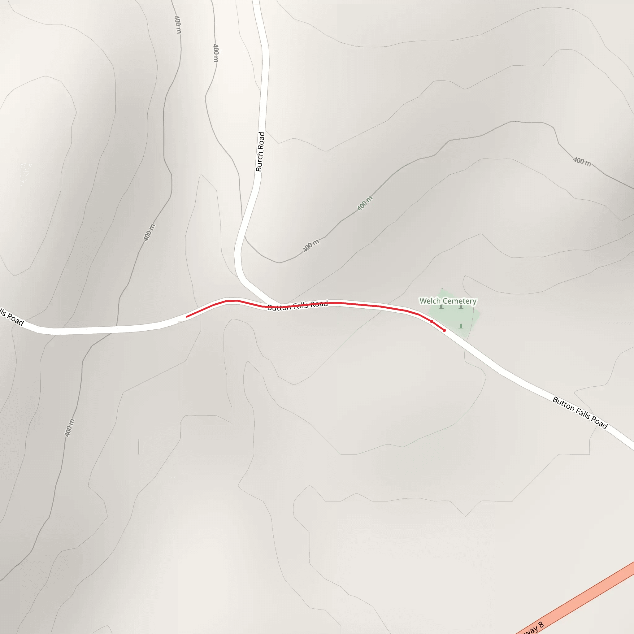 Button Falls Road Trail mobile static map