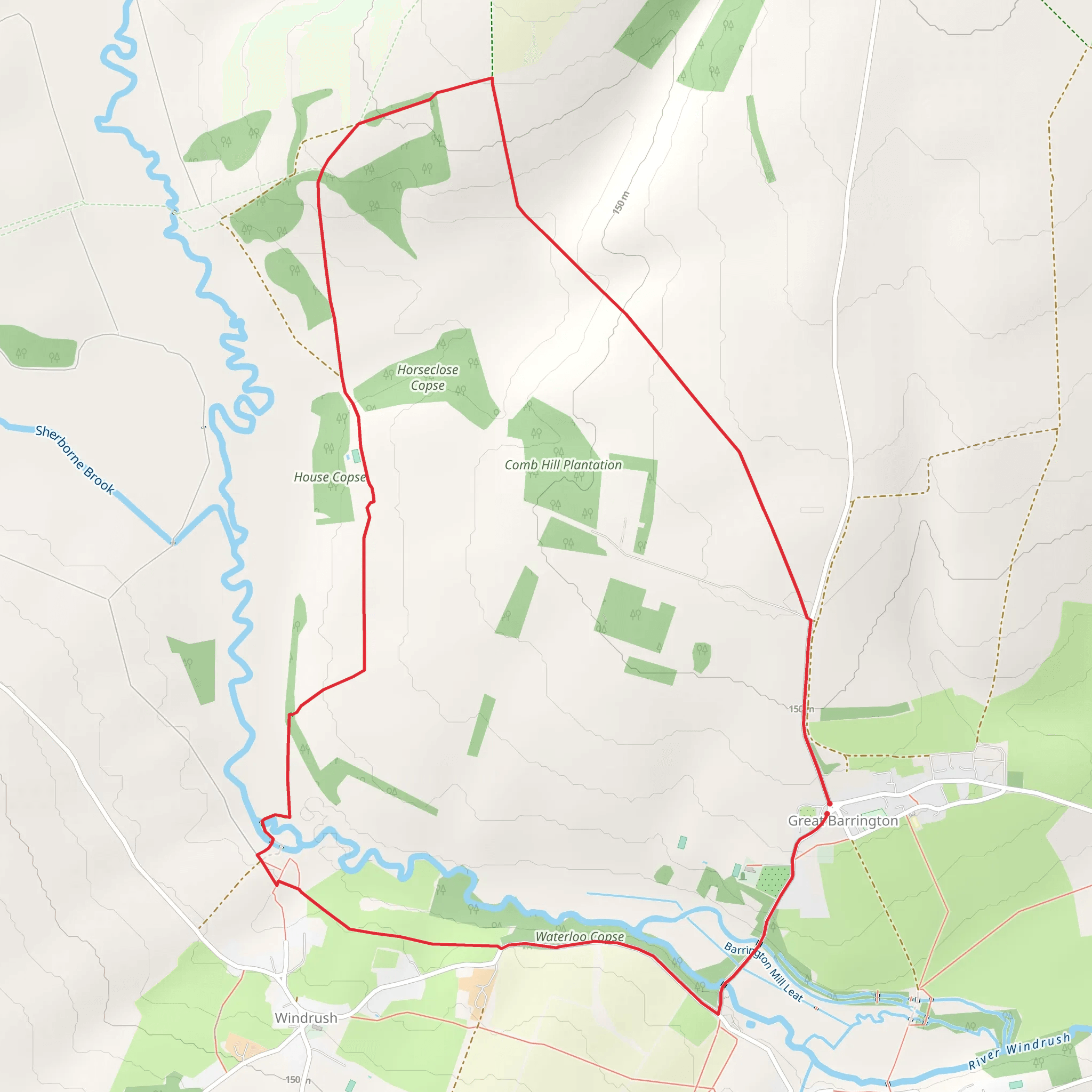 Barrington Park Loop mobile static map