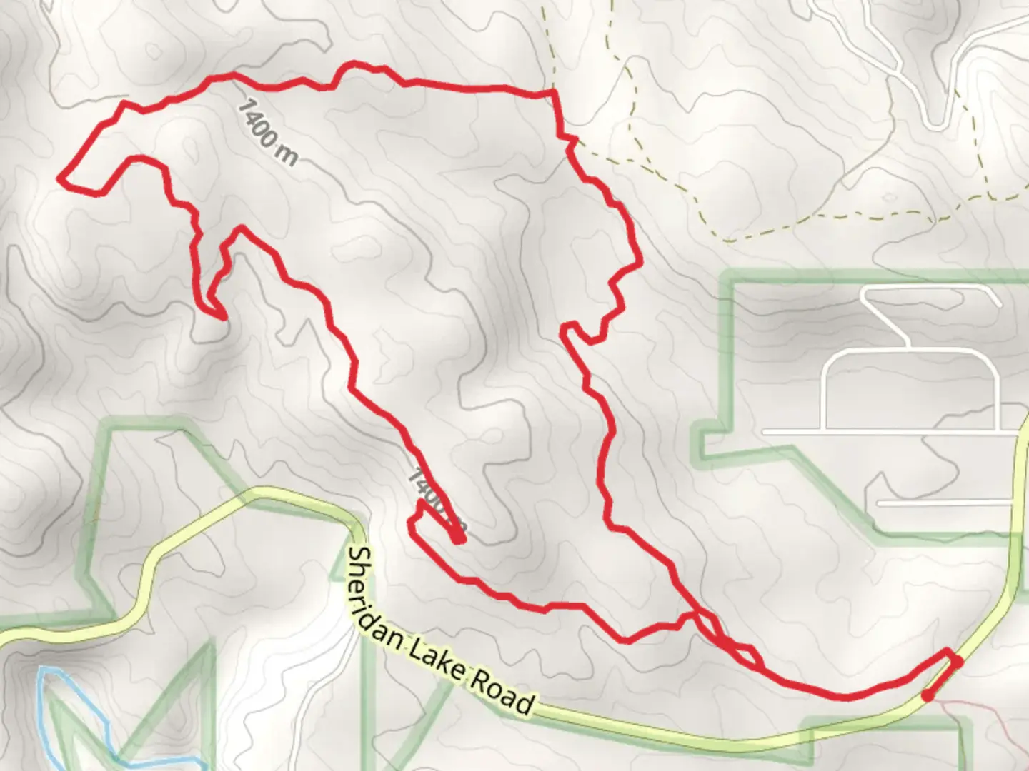 An image depicting the trail Loop 15 via Reder Ranch Connector and its surrounding area.