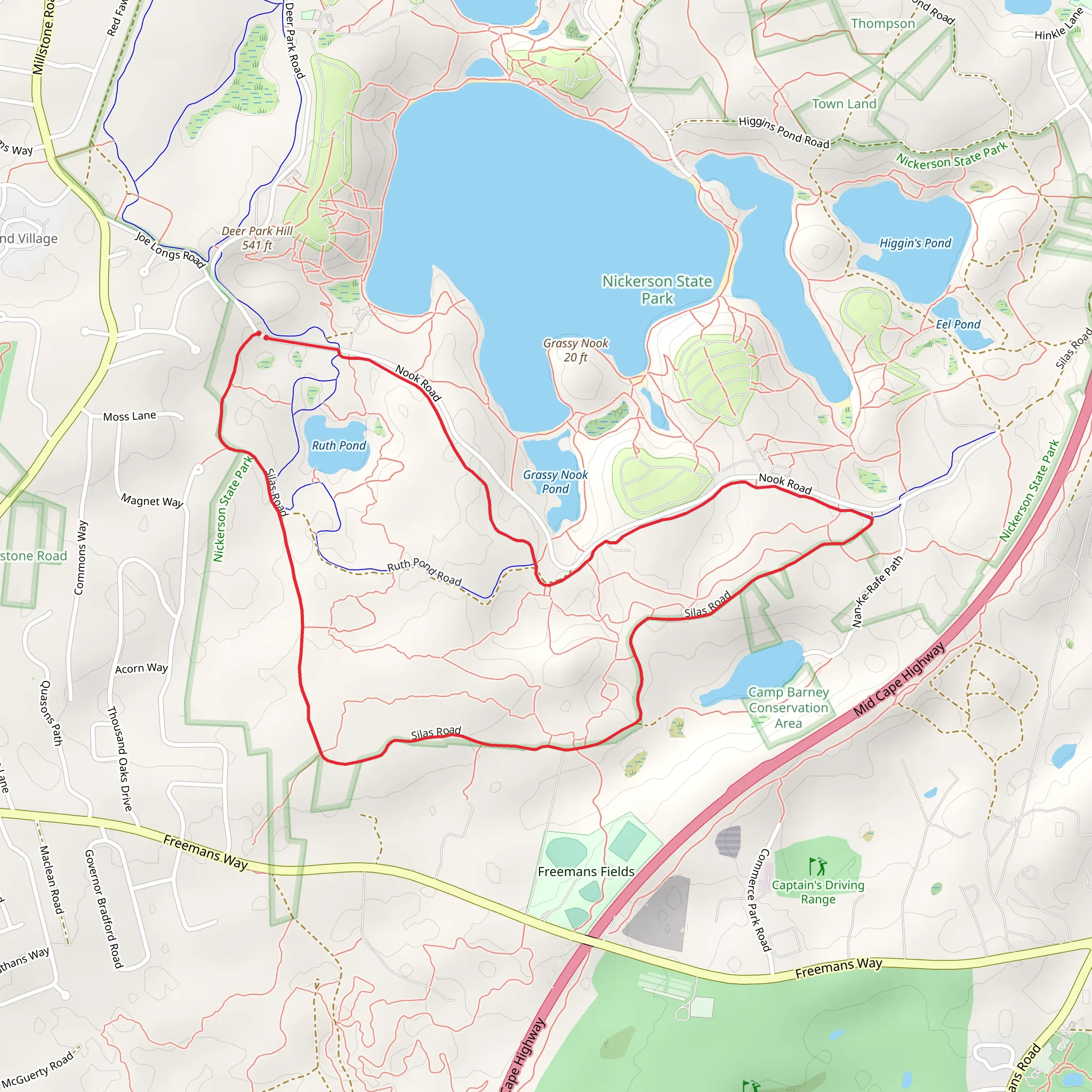 Deer Park Loop Trail mobile static map