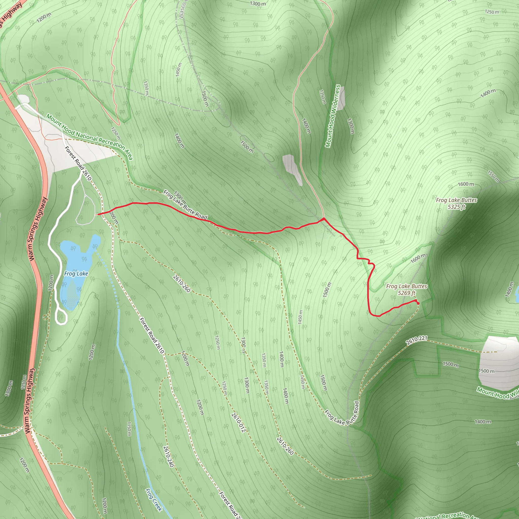 Frog Lake via Frog Lake Butte Trail mobile static map