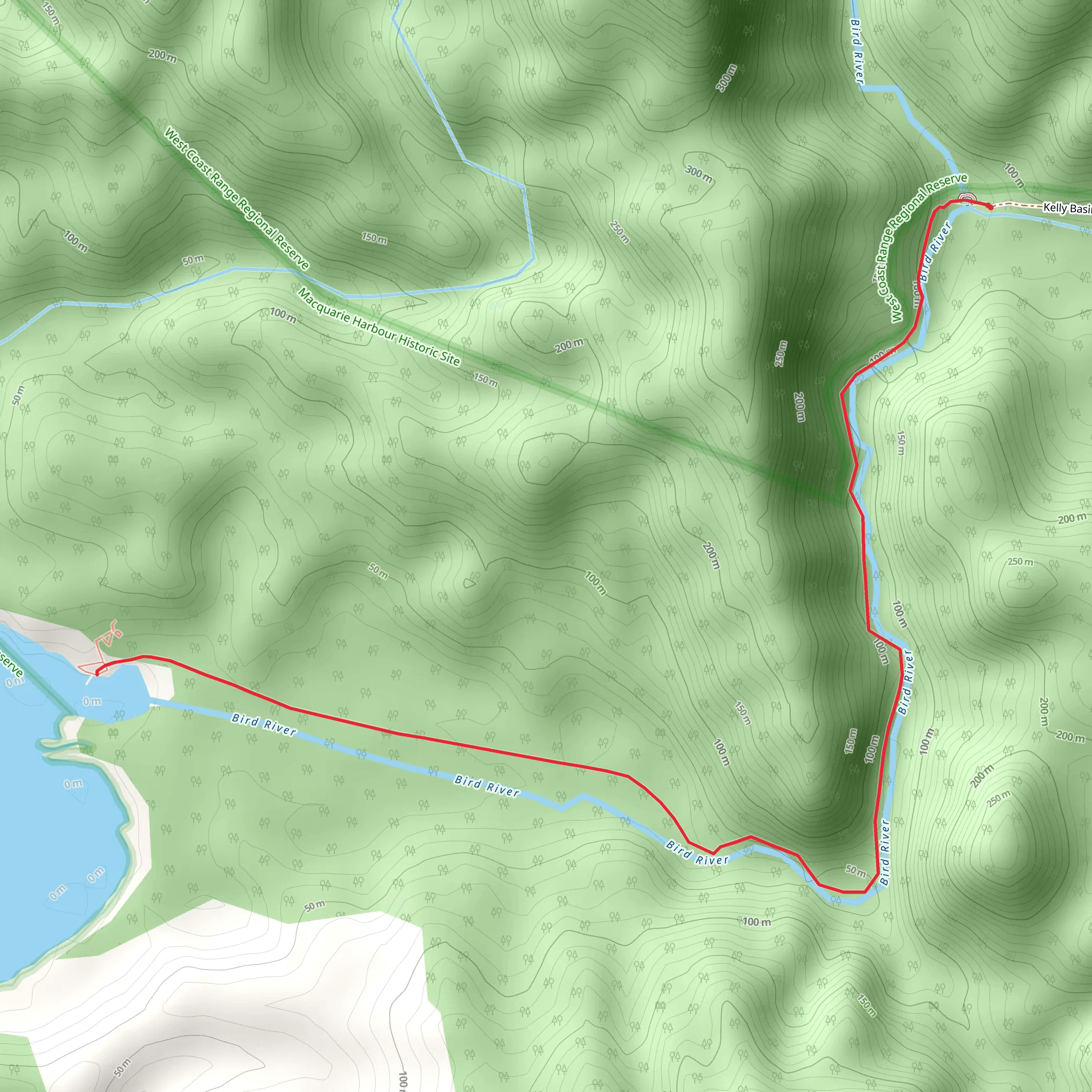 Kelly Basin Track mobile static map