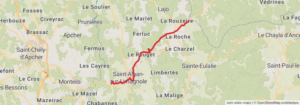 Camino Strasbourg-Saint Jean Pied de Port via Le Puy stage 49 Map