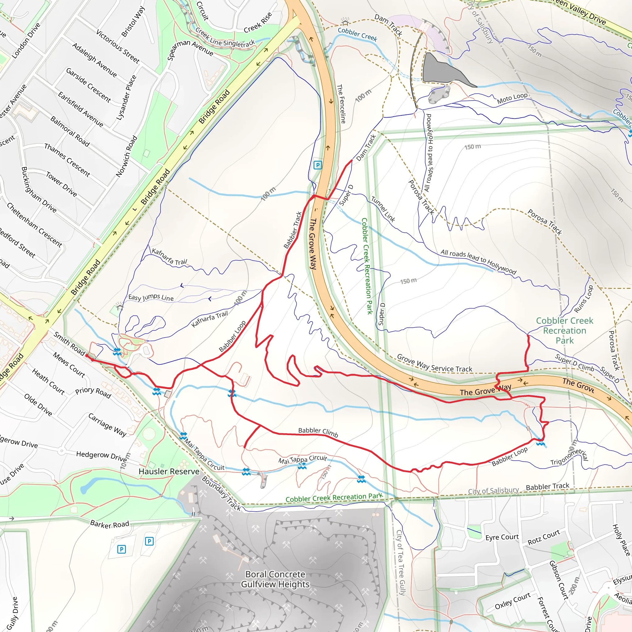 Babbler Loop Track mobile static map