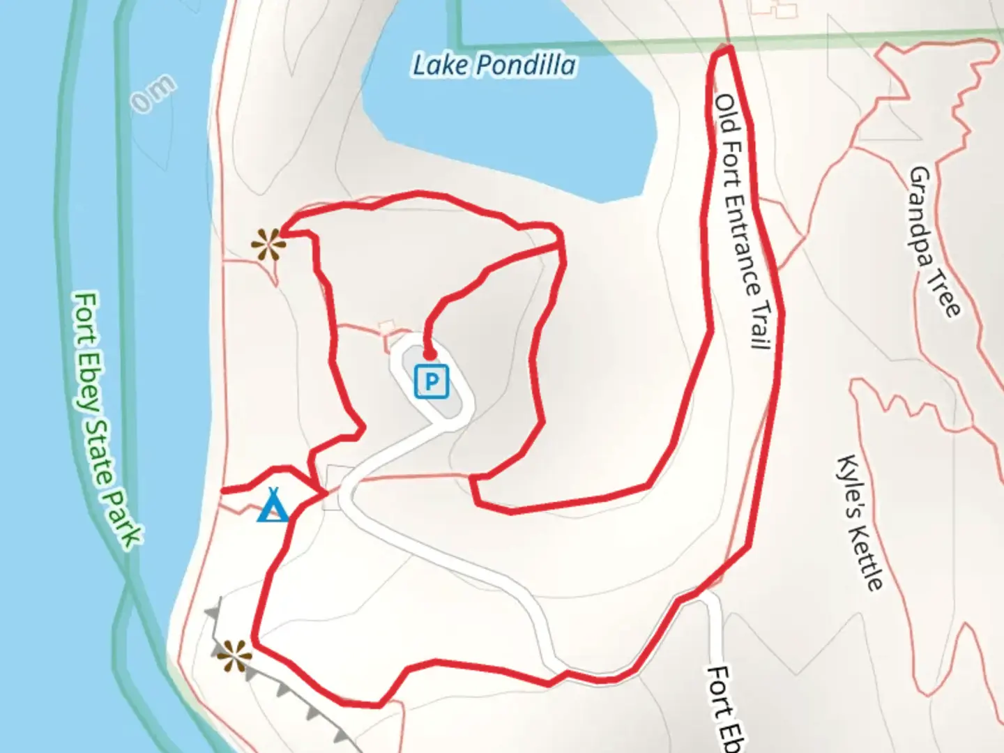 An image depicting the trail Point Partridge Loop and its surrounding area.