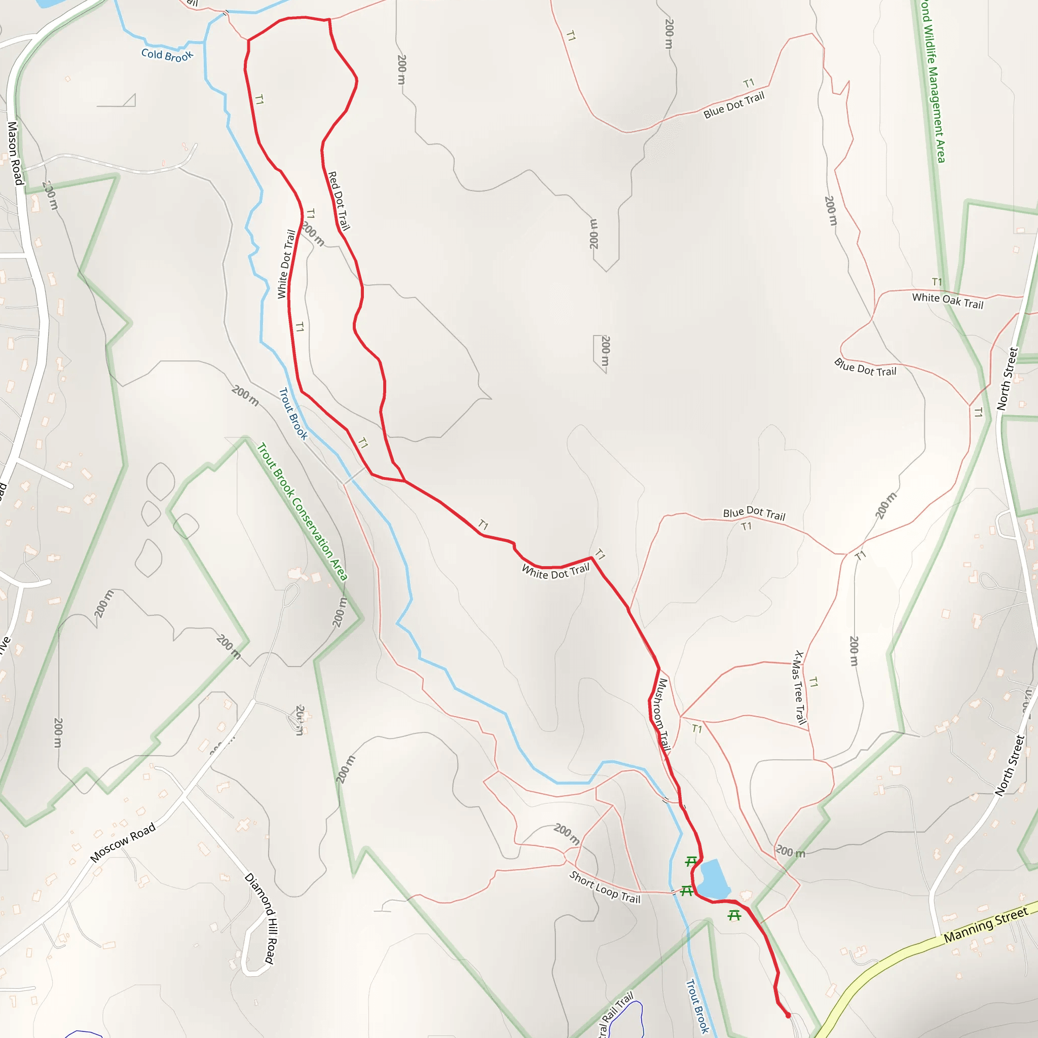 Trout Brook and Ball Brook Loop mobile static map