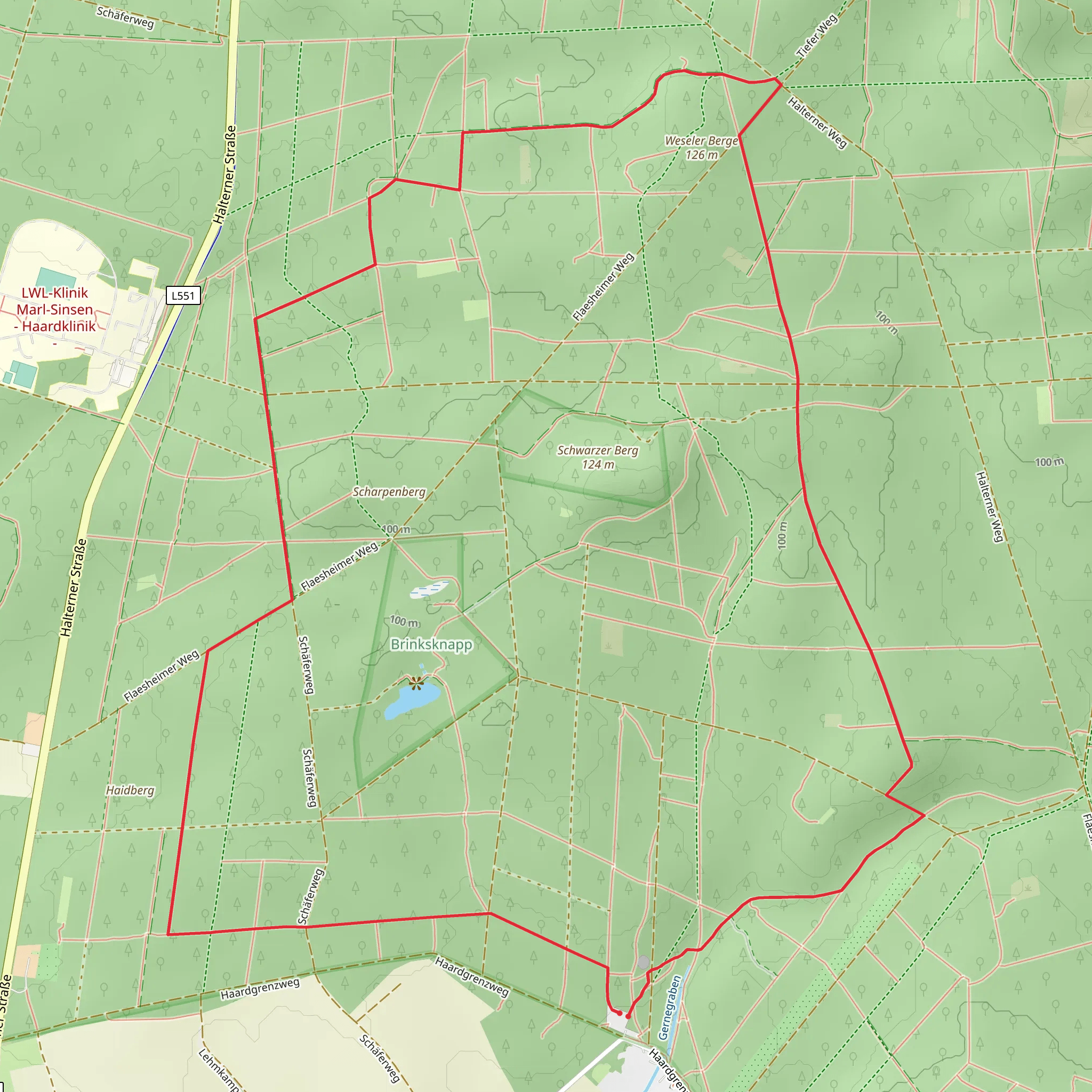 Brinksknapp Loop mobile static map