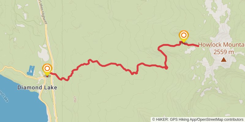 Howlock Mountain Trail stage 2 Map